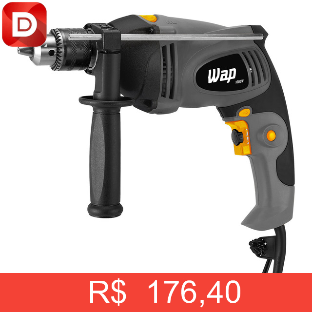 Foto do produto Furadeira e Parafusadeira de Impacto com Maleta Wap