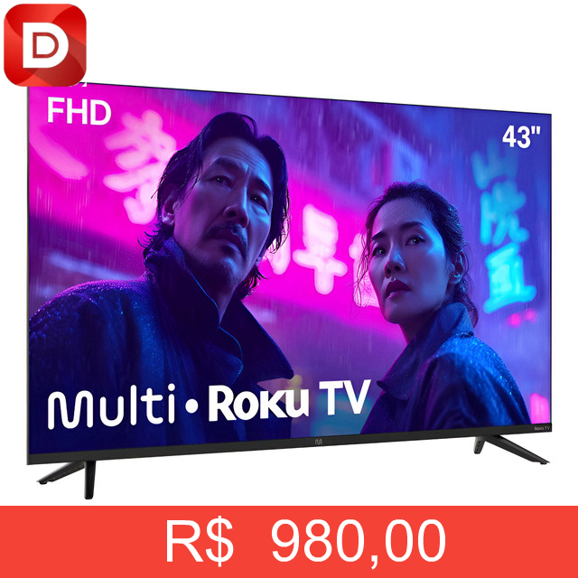 Foto do produto Smart TV Multi Roku 43