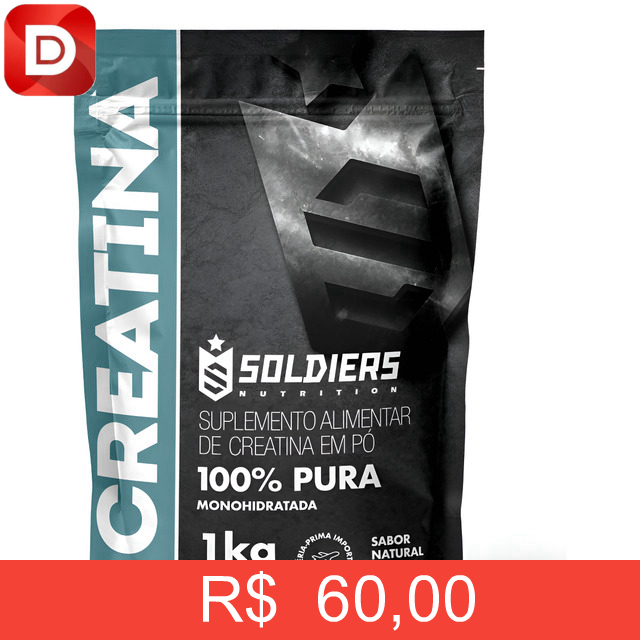 Foto do produto Creatina 100% Pura 1KG Soldiers
