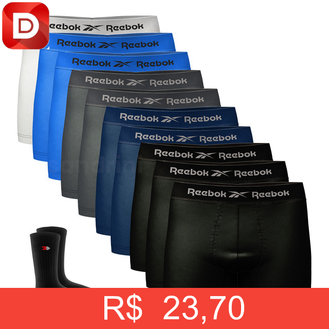 Foto do produto Kit 10 Cueca Boxer Reebok