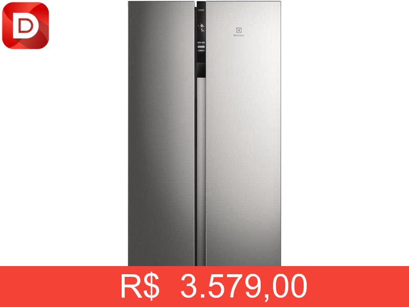 Foto do produto Geladeira Electrolux Side by Side Efficient com Tecnologia Autosense 435L (IS4S)