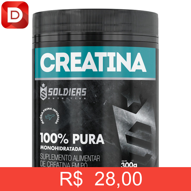 Foto do produto Creatina 100% Pura 300G Soldiers Nutrition