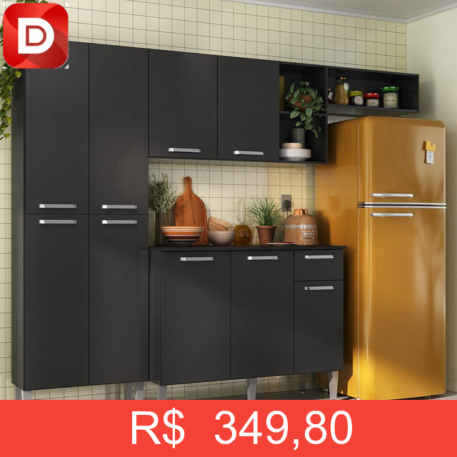 Foto do produto Cozinha Modulada Completa Compacta Pequim