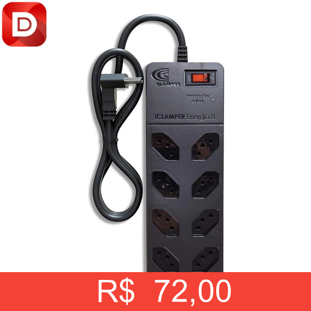 Foto do produto Filtro de Linha com Protetor de Surto DPS iCLAMPER