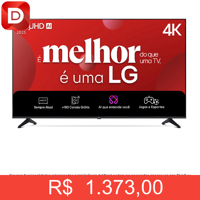 Foto do produto Smart TV 4K 43 LG UHD