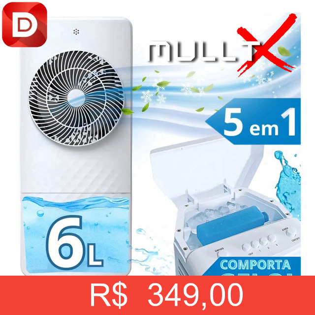 Foto do produto Climatizador Ar Frio Portátil Evaporativo