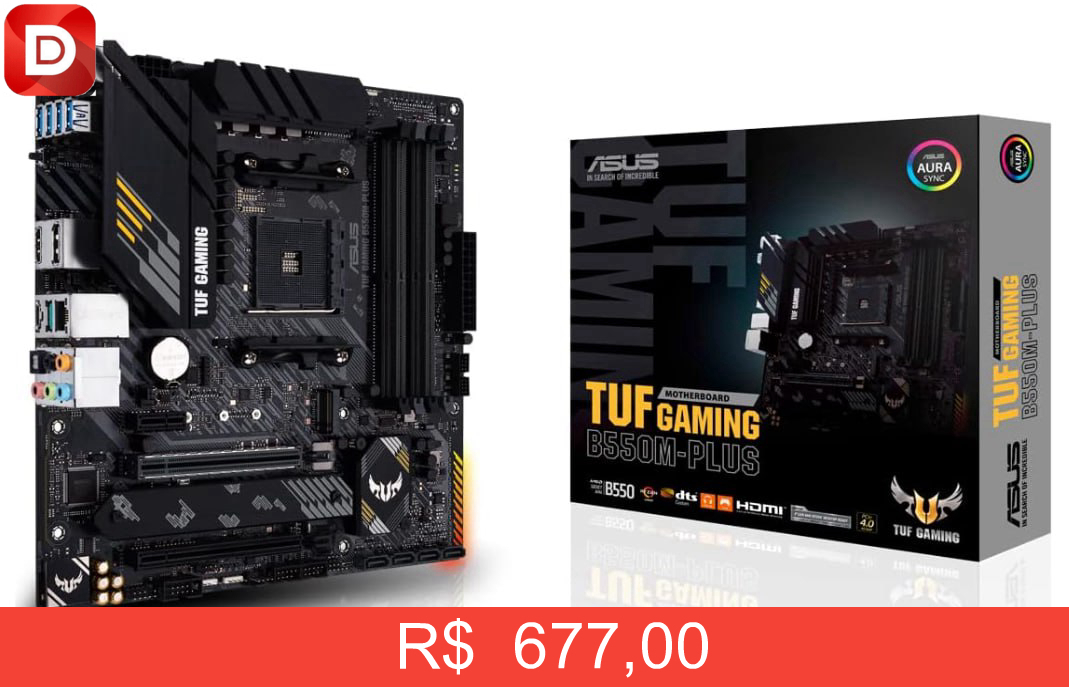 Foto do produto Asus TUF GAMING B550M-PLUS