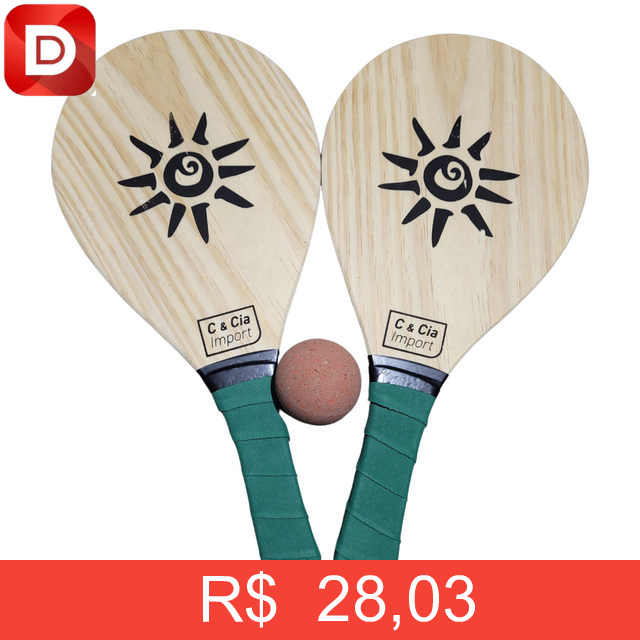 Foto do produto Kit Jogo Frescobol Tênis De Praia