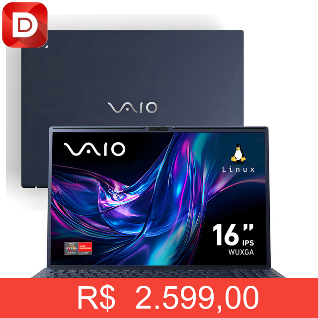 Foto do produto Notebook Vaio FE16 AMD Ryzen 7