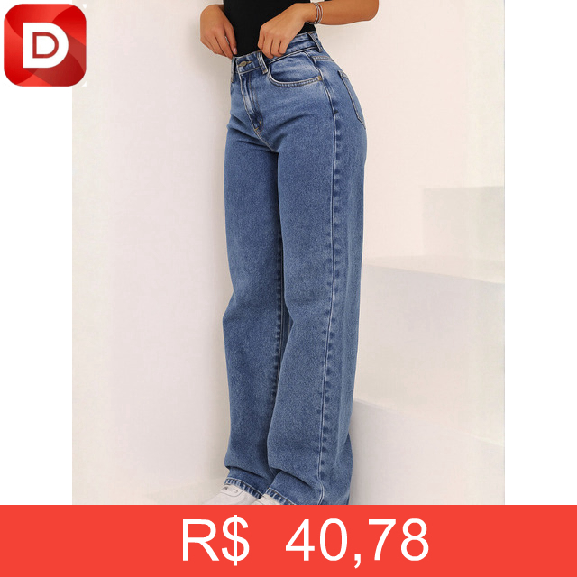 Foto do produto Calça Jeans Wide Leg Feminina