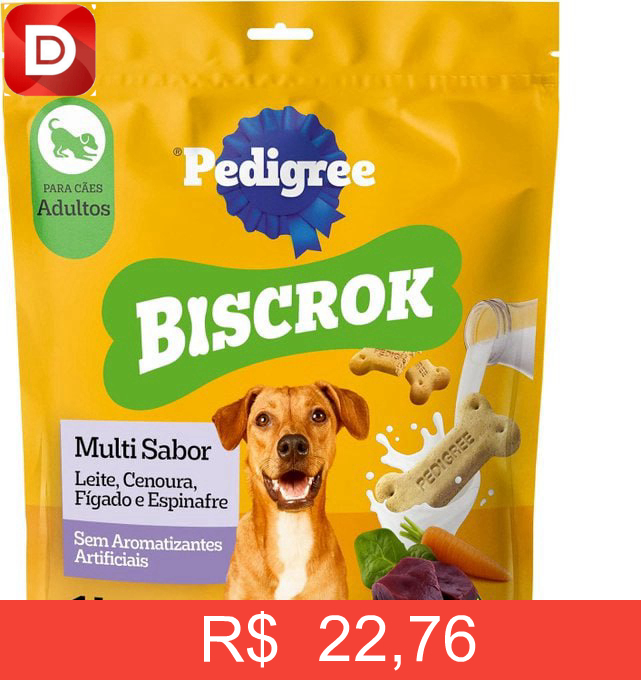 Foto do produto Biscoito Pedigree Biscrok