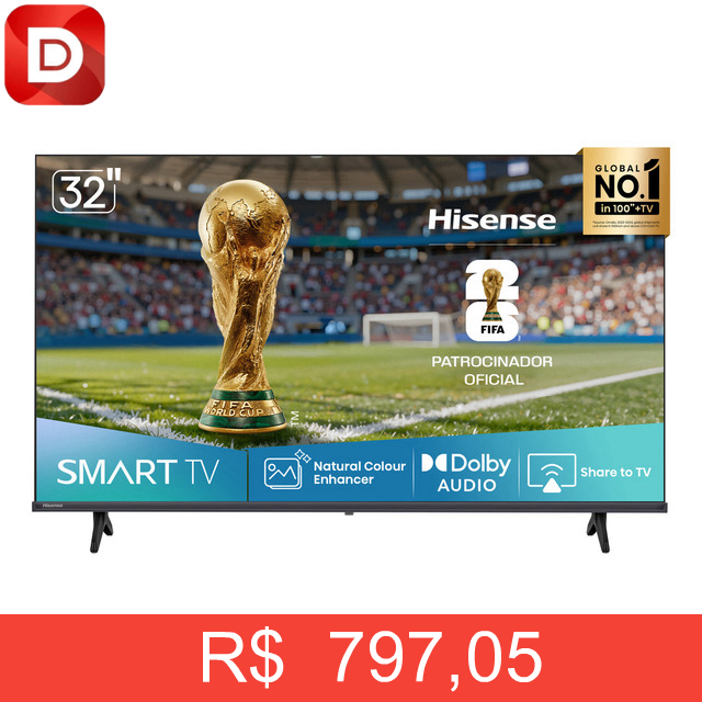 Foto do produto Hisense Smart TV HD 32