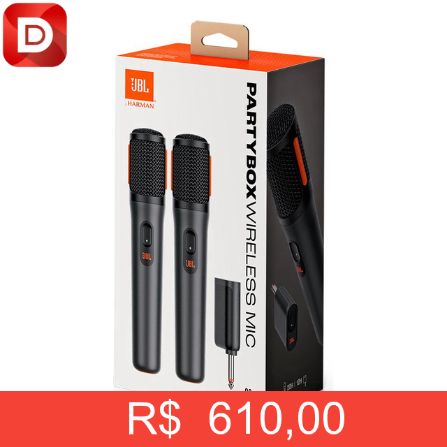 Foto do produto Microfone JBL Duplo S/ Fio Karaokê Party