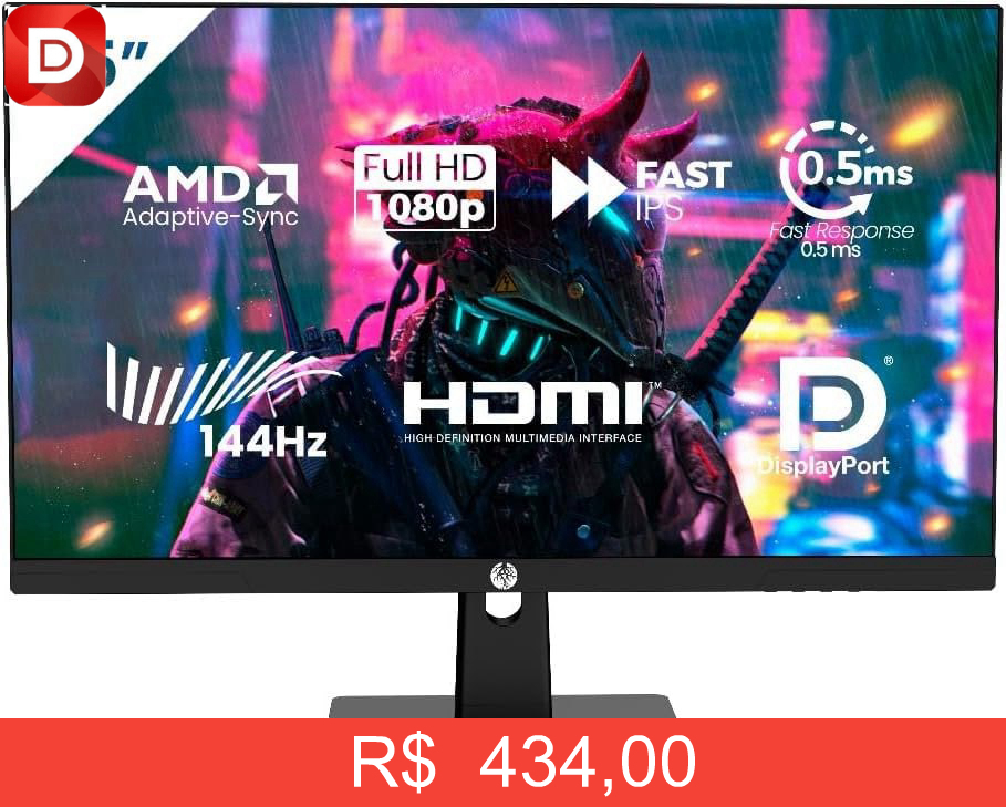 Foto do produto Monitor Gamer Haiz 25''