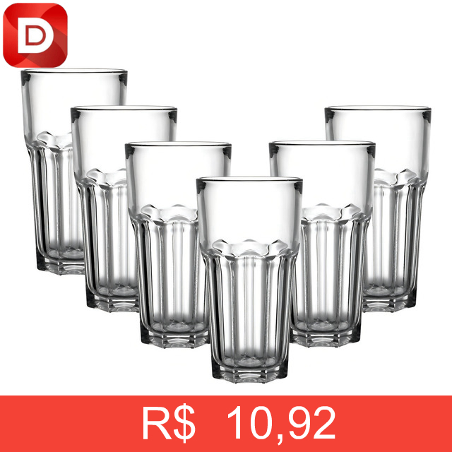 Foto do produto Jogo De Copos Em Vidro