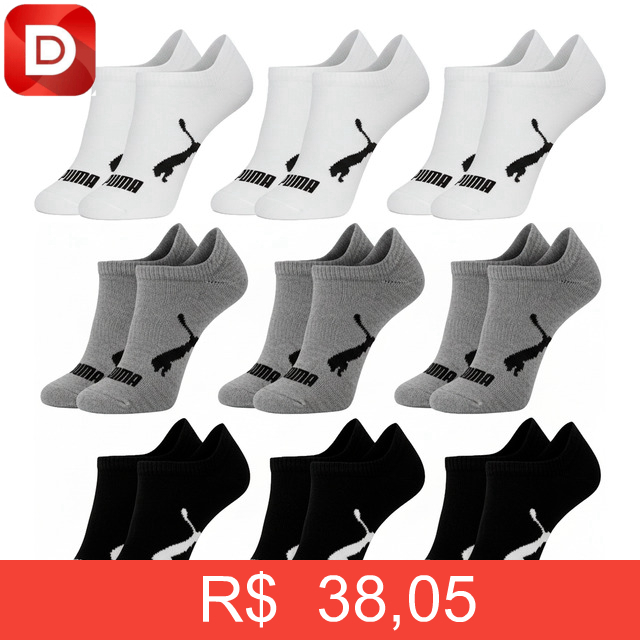 Foto do produto Kit 9 Pares Meias Puma