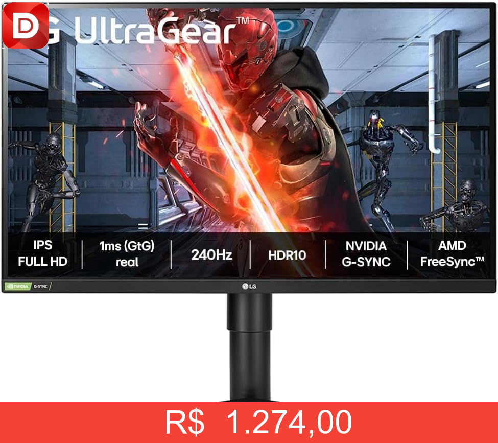 Foto do produto Monitor Gamer LG UltraGear 27