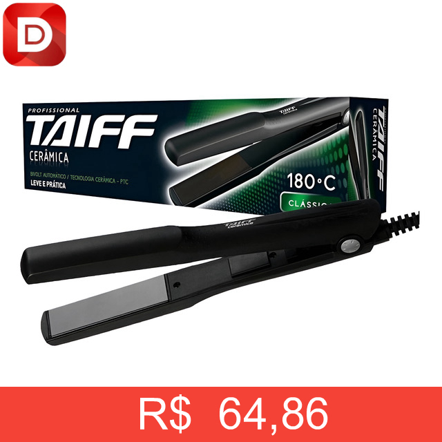 Foto do produto Prancha Cerâmica Taiff Profissional 180°