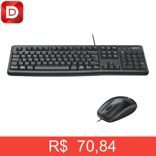 Foto do produto Kit Teclado e Mouse Logitech