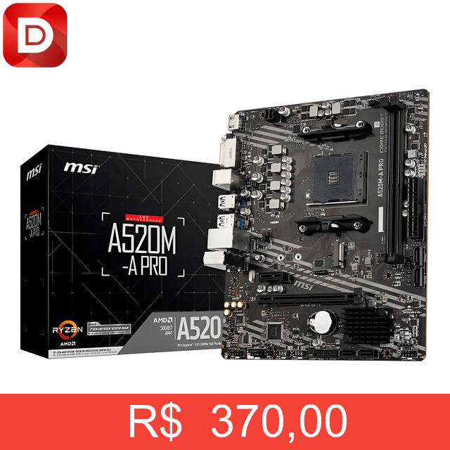 Foto do produto MSI A520M-A PRO