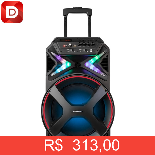 Foto do produto Caixa de Som Mondial Amplificada Bluetooth 400w