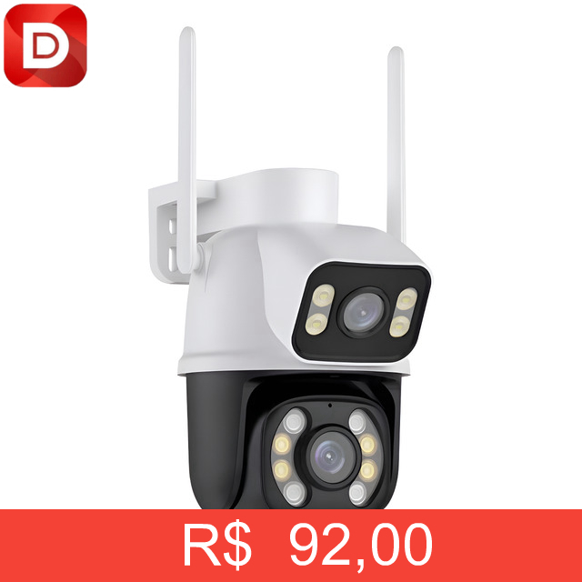 Foto do produto Câmera de Segurança Lente Dupla FHD Externa