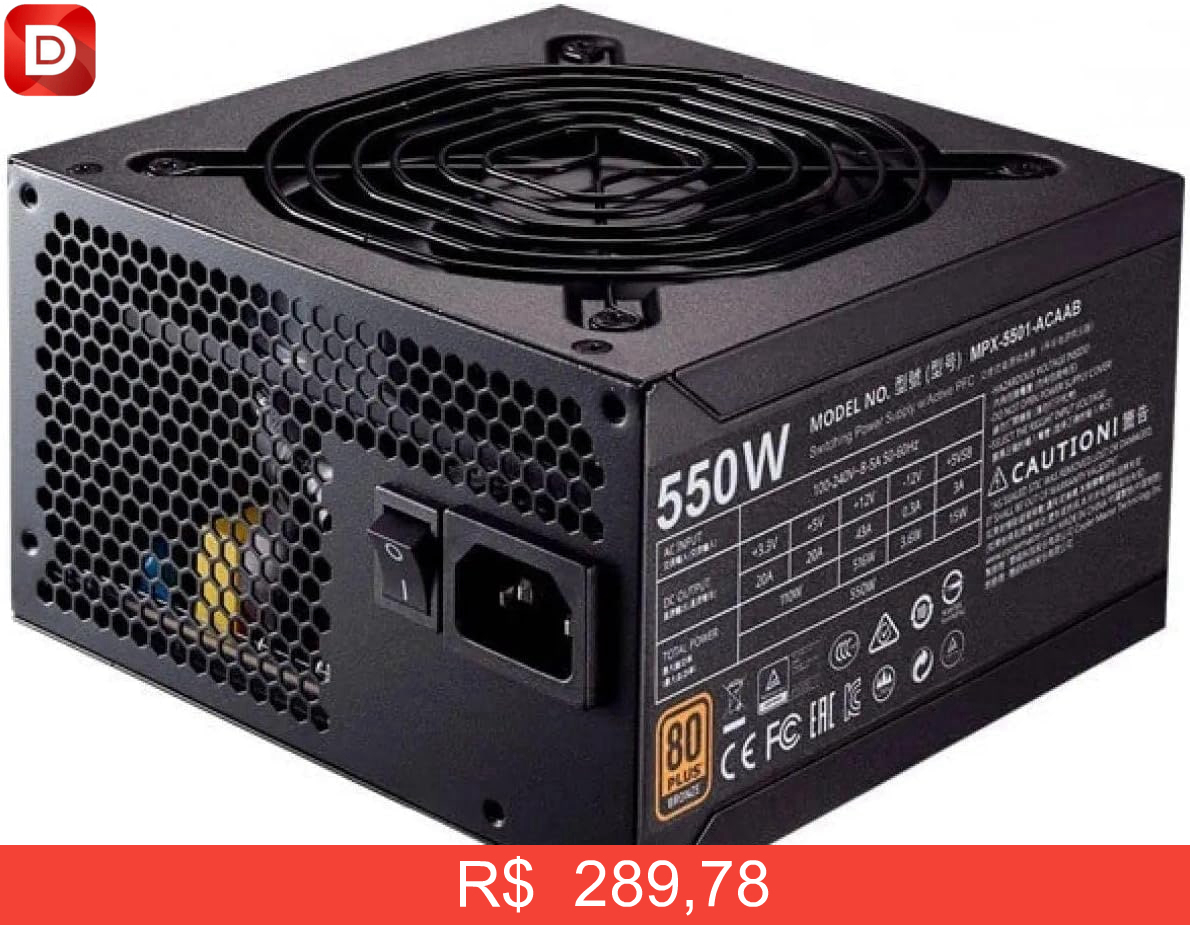 Foto do produto Fonte Atx 550w Gamer Dex Dx-550
