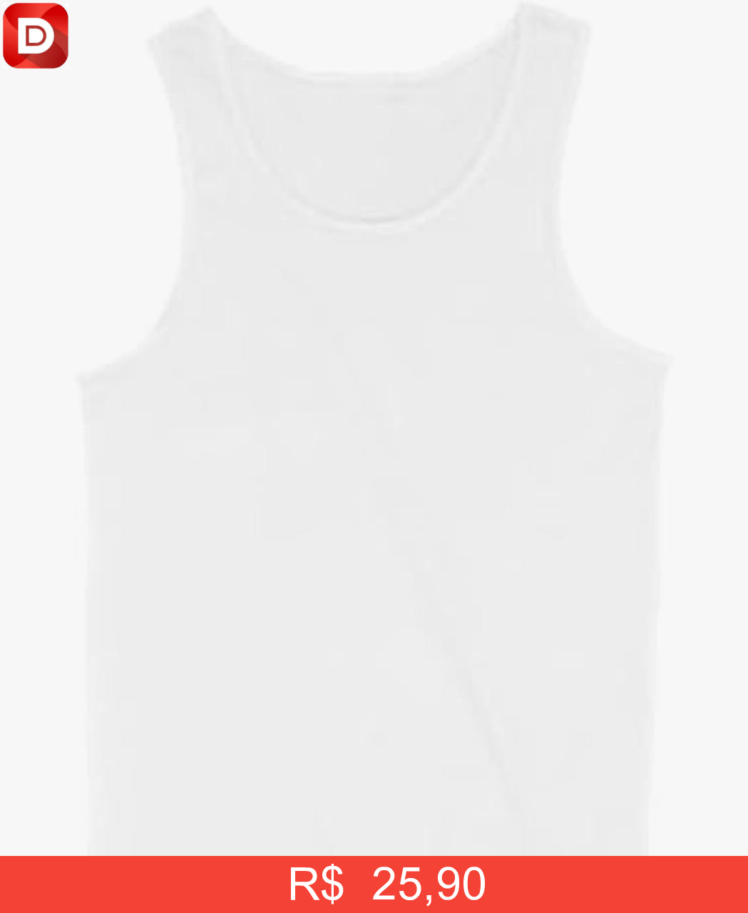 Foto do produto Regata Masculina Camiseta Lisa