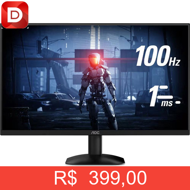 Foto do produto Monitor Gamer 24 Aoc 24b35hm2