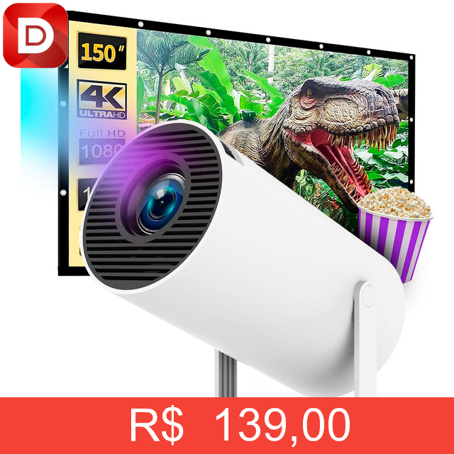 Foto do produto Projetor 4k Portátil Smart Android Wi-fi Mini Hdmi