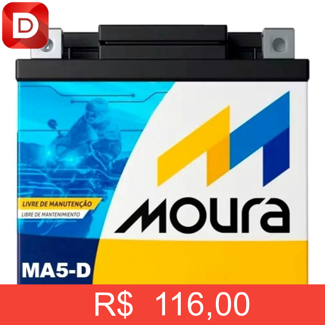 Foto do produto Bateria Moto Moura MA5-D