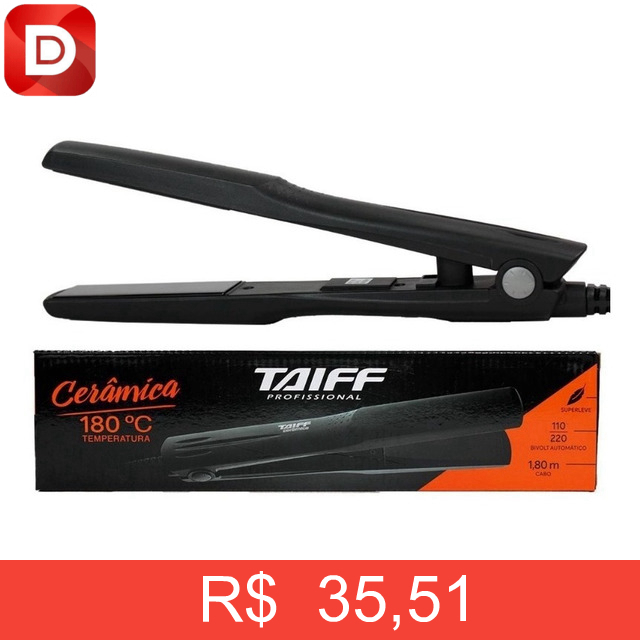 Foto do produto Prancha Cerâmica Taiff Profissional