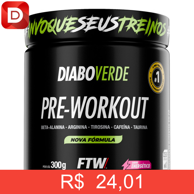 Foto do produto Pré Treino FTW Diabo Verde