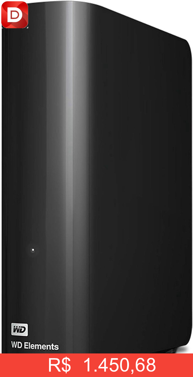 Foto do produto HDD Externo Western Digital 14TB Elements