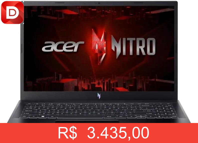 Foto do produto Notebook Gamer Acer Nitro V15