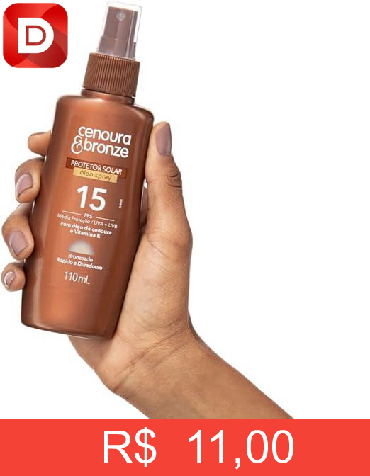 Foto do produto Cenoura e Bronze Óleo Protetor Solar Spray Fps15