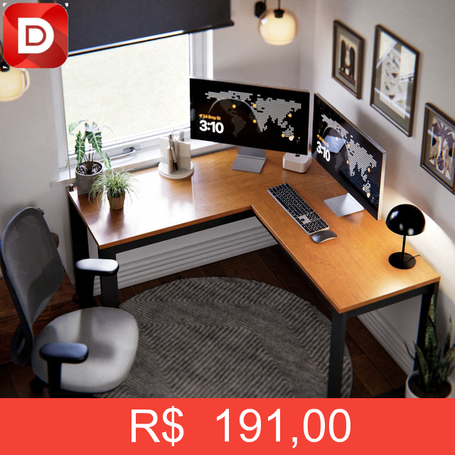 Foto do produto Mesa em L de Canto Berlim