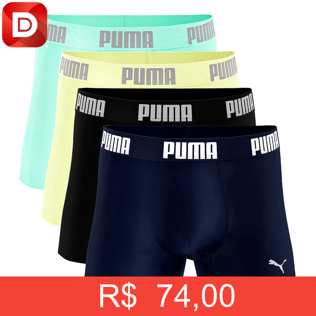 Foto do produto Kit com 4 Cuecas Boxer Puma
