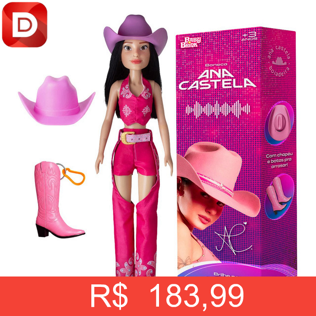 Foto do produto Boneca Ana Castela Boiadeira Cantora