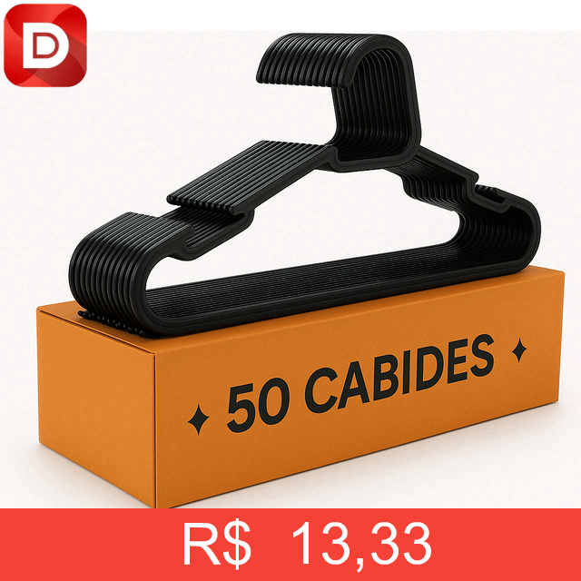 Foto do produto Kit com 50 Cabides Reforçado