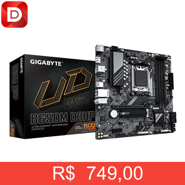 Foto do produto Placa Mãe Gigabyte B650m D3hp