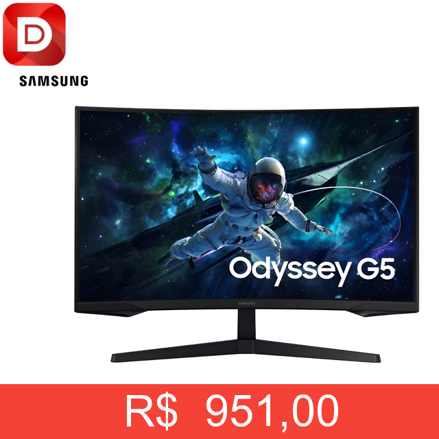 Foto do produto Monitor Gamer Samsung Odyssey G5