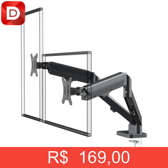 Foto do produto Suporte Duplo Articulado Com Mola Vesa Para Monitores