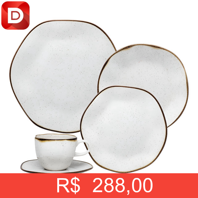 Foto do produto Jogo de Jantar de Porcelana Ryo Maresia