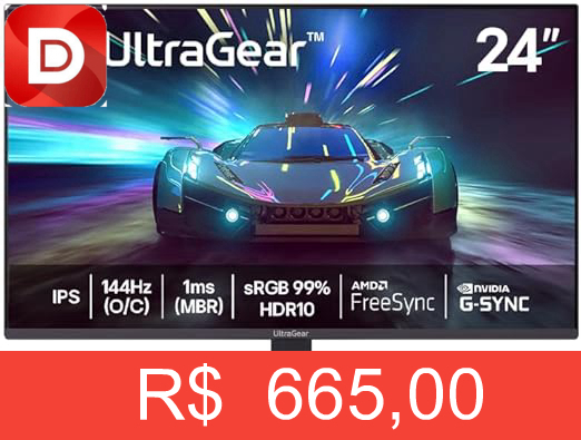 Foto do produto Monitor LG UltraGear 24G411A-B