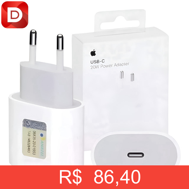 Foto do produto Carregador Fonte Apple iPad iPhone Turbo 20W