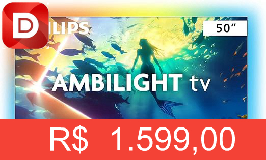 Foto do produto Philips Smart TV Ambilight 50