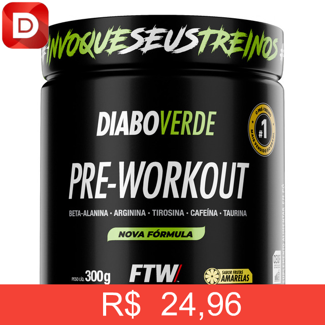 Foto do produto Pré Treino FTW Diabo Verde