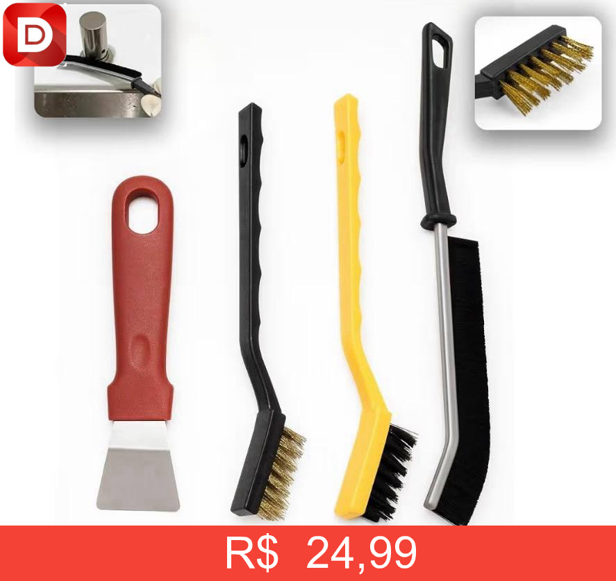 Foto do produto Kit 3 Escovas Multiúso 1 Espátula