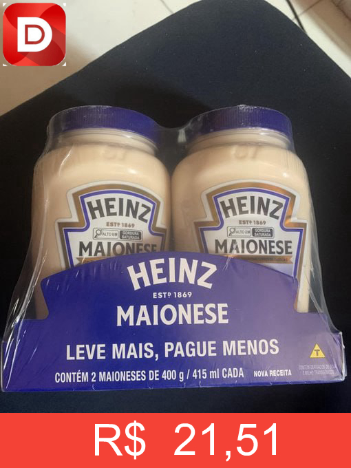 Foto do produto Heinz Pack Maionese Tradicional